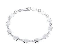 Zoo Animali Caravan Stazione Fortunata Bracciale Elefante Multi Charm Strand Per Donne Adolescenti Forte .925 Argento 7.5 Pollici