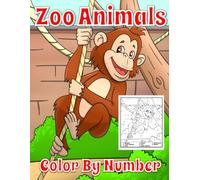 Zoo Animals Color By Number: Elephants, Monkeys, Hippos, Kangaroos, Alligators, Lions, Bears, Camels, Sloths, Tigers and other fun Zoo Animals For ... Guide Numbers. All Images Are Hand Drawn.