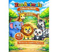 Zoo Animals Coloring Book: Big & Simple Pictures for Toddlers Ages 1-3