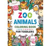 Zoo Animals Coloring Book for Toddlers: 55 adorable zoo animals to color and learn - a fun keepsake coloring book with a special letter page from family.
