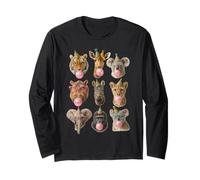 Zoo Animals Wildlife Festa di Compleanno Zoo Day Animal Maglia a Manica