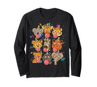 Zoo Animals Wildlife Festa di Compleanno Zoo Day Animal Maglia a Manica