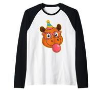 Zoo Animals Wildlife Festa di Compleanno Zoo Day Animal Maglia con Maniche Raglan