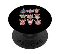 Zoo Animals Wildlife Safari Jungle Birthday Party Boys Girls PopSockets PopGrip Adesivo