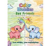 Zoo Buddies: Sharing Zoo Animals Coloring Book: Fun Mirrored Pages for Kids to Color Together - Cute Lions, Elephants, Giraffes & More for Ages 3-8