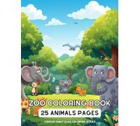 Zoo coloring book: 25 animals pages