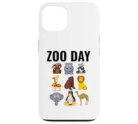 Zoo Day Cartoon Animale Divertimento Famiglia Gita Custodia per iPhone 13