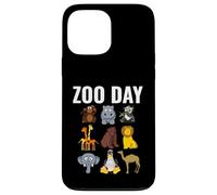 Zoo Day Cartoon Animale Divertimento Famiglia Gita Custodia per iPhone 13 Pro Max