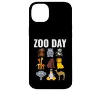 Zoo Day Cartoon Animale Divertimento Famiglia Gita Custodia per iPhone 14 Plus