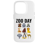 Zoo Day Cartoon Animale Divertimento Famiglia Gita Custodia per iPhone 14 Pro