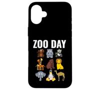 Zoo Day Cartoon Animale Divertimento Famiglia Gita Custodia per iPhone 16 Plus