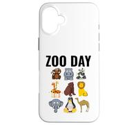Zoo Day Cartoon Animale Divertimento Famiglia Gita Custodia per iPhone 16 Plus