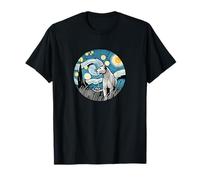 Zoo Leone africano - Van Gogh Notte Stellata Stile Maglietta