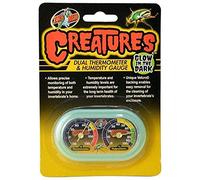 Zoo Med Creatures Dual Thermometer & Humidity Gauge Glow In The Dark