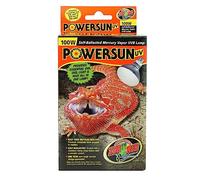 Zoo Med Powersun - Lampada riscaldante per Rettili, Iguane, Draghi Barbuti, attacco E27, Raggi UVA e UVB, Emissione 1680 lumen, 100 W