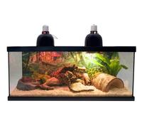 Zoo Med Reptihabitat Kit Serpenti - Teca in Vetro per Serpente, Gabbia per rettili e Anfibi Completa di Lampada, Cibo, Ciotola, terriccio substrato, termometro e integratori, 91x46x46 cm