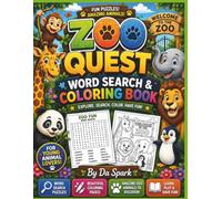 Zoo Quest: Word Search & Coloring Book