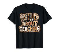 Zoo Teacher Camicie Wild About Teaching Leopard Apple Maglietta