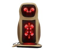 Zoobotanica Shiatsu, cuscino massaggiante con calore e vibrazione, massaggiante per schiena, glutei e collo, 3 intensità, massaggiatore per la schiena, per casa, ufficio, auto, beige