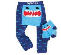 Zoocchini Set Leggings e Calzini Anti-scivolo bebè 6-12 mesi