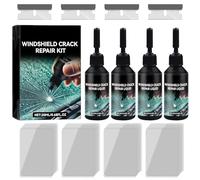 zoocco 2026 Upgrade Windshield Crack Repair Kit, Windshield Chip Repair Kit for Windshields, Windows, Mirrors all Crack Types (4 PCS)