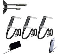 zoocco 240W Stand Data Cable, Lengthen 1.5 M, 2-in-1 Invisible Holder Charger Cable with Stand, Smarter Charging Experience Hands-free, Comfortable, Clutter-free (3 PCS)