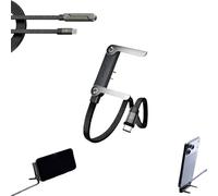 zoocco 240W Stand Data Cable, Lengthen 1.5 M, 2-in-1 Invisible Holder Charger Cable with Stand, Smarter Charging Experience Hands-free, Comfortable, Clutter-free (1 PCS)