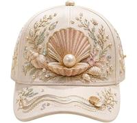 zoocco 3D Ocean Creatures Embroidery cap, Adjustable Cotton Baseball Hat (BB)