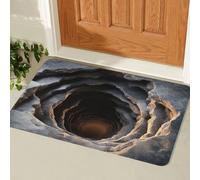 zoocco 3D Optical Illusion Rug That Looks Like a Hole, Realistic Vortex Hole Rug for Home Décor, Funny Prank, Non-Slip 3D Area Rugs for Living Room, Bedroom, Entryway, Parties (AZ,30 * 40cm)