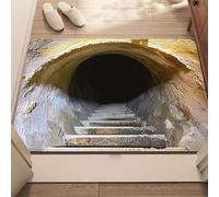 zoocco 3D Optical Illusion Rug That Looks Like a Hole, Realistic Vortex Hole Rug for Home Décor, Funny Prank, Non-Slip 3D Area Rugs for Living Room, Bedroom, Entryway, Parties (VV,30 * 40cm)