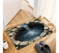 zoocco 3D Optical Illusion Rug That Looks Like a Hole, Realistic Vortex Hole Rug for Home Décor, Funny Prank, Non-Slip 3D Area Rugs for Living Room, Bedroom, Entryway, Parties (RR,60 * 90cm)