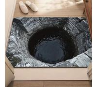 zoocco 3D Optical Illusion Rug That Looks Like a Hole, Realistic Vortex Hole Rug for Home Décor, Funny Prank, Non-Slip 3D Area Rugs for Living Room, Bedroom, Entryway, Parties (OO,40 * 60cm)