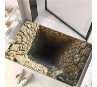 zoocco 3D Optical Illusion Rug That Looks Like a Hole, Realistic Vortex Hole Rug for Home Décor, Funny Prank, Non-Slip 3D Area Rugs for Living Room, Bedroom, Entryway, Parties (GG,40 * 60cm)