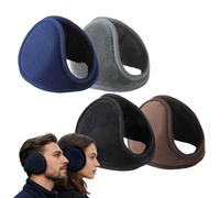 zoocco 4-Pack Men Ear Muffs for Winter, Fleece Behind Head Ear Warmers, Foldable Adjustable for Outdoor Activities (4PCS,Not fleece-lined)