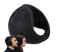 zoocco 4-Pack Men Ear Muffs for Winter, Fleece Behind Head Ear Warmers, Foldable Adjustable for Outdoor Activities (Black,Not fleece-lined)