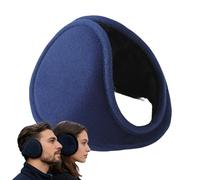 zoocco 4-Pack Men Ear Muffs for Winter, Fleece Behind Head Ear Warmers, Foldable Adjustable for Outdoor Activities (Blue,Not fleece-lined)