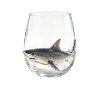 zoocco Artisanal Blue Ringed Octopus Glassware, Ocean Inspired Borosilicate Cocktail, Unique Coastal Decor Gift for Ocean Lovers, Home Bar Collectors (A8)