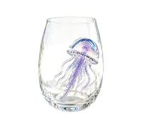 zoocco Artisanal Blue Ringed Octopus Glassware, Ocean Inspired Borosilicate Cocktail, Unique Coastal Decor Gift for Ocean Lovers, Home Bar Collectors (A2)