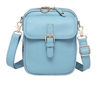 zoocco Borse a tracolla, Leather Crossbody Bags for Women Anti Theft with 10 Card Slots, Adjustable Shoulder Strap (Light Blue)