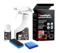 zoocco Car Headlight Restoration Kit, Removes Yellowing & Oxidation, 3-Step DIY Headlight Repair, Ceramic Coating for UV Protection & Long-Lasting Clarity (Set D)