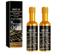 zoocco Catalytic Converter Cleaner, Exhaust System Pipe Carbon Removal Cleaner, Deep Clean Formula for Emission Systems, Reduce Engine Light Issues for Gas And Diesel Car (2PCS/240ml)