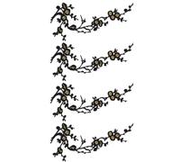 zoocco Cherry Blossom Patches Iron On Sew On Appliques (A5)