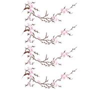 zoocco Cherry Blossom Patches Iron On Sew On Appliques (A7)