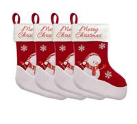 zoocco Christmas Stockings with Cute Santa, Snowman, & Reindeer Designs for Family, Kids, Fireplace & Holiday Decoration (AH)