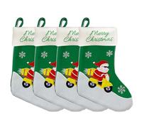 zoocco Christmas Stockings with Cute Santa, Snowman, & Reindeer Designs for Family, Kids, Fireplace & Holiday Decoration (AF)