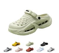 zoocco Classic Clogs for Men And Women Lightweight Flexible (Beige,30-31)