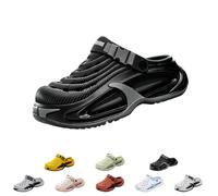 zoocco Classic Clogs for Men And Women Lightweight Flexible (Black,48-49)