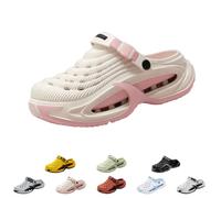 zoocco Classic Clogs for Men And Women Lightweight Flexible (White-Pink,40-41)