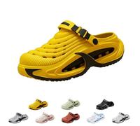 zoocco Classic Clogs for Men And Women Lightweight Flexible (Yellow-Black,44-45)