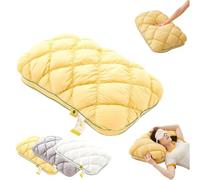 zoocco Cold Marshmallow Pillow for Cooling Sleep Comfort, Soft Cloud Support for Hot Sleepers, Bed & Side Sleeper Adults (Yellow,Medium)